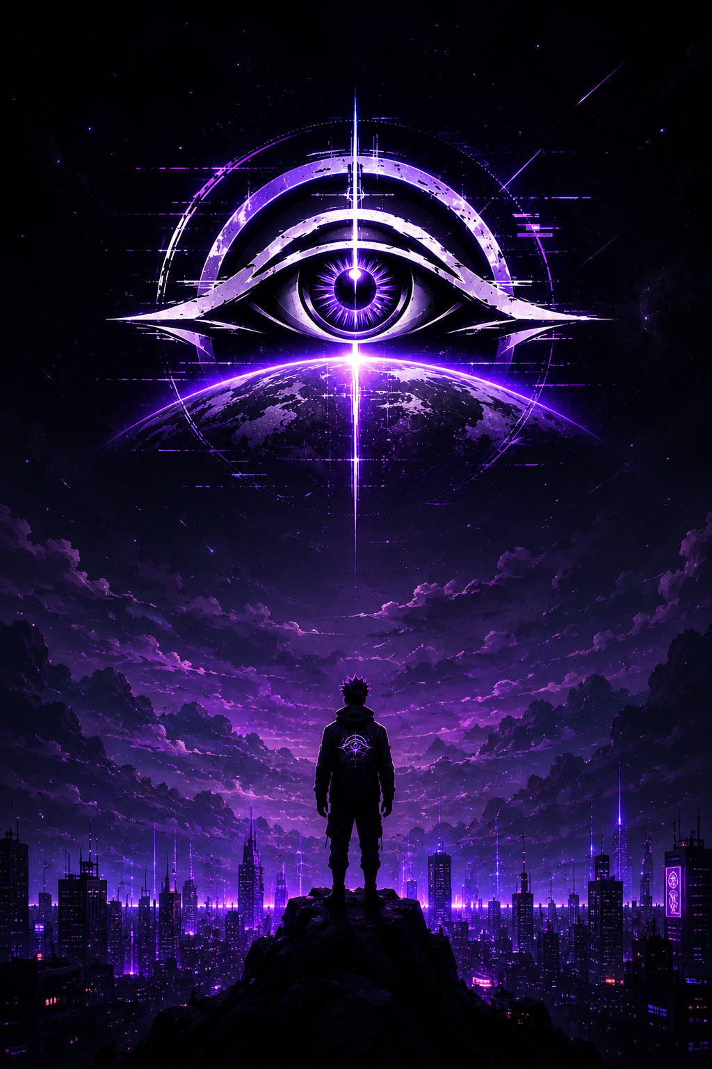 Tenkai Eye Sky: ciudad, cielo y el ojo de Tenkai Tenshi
